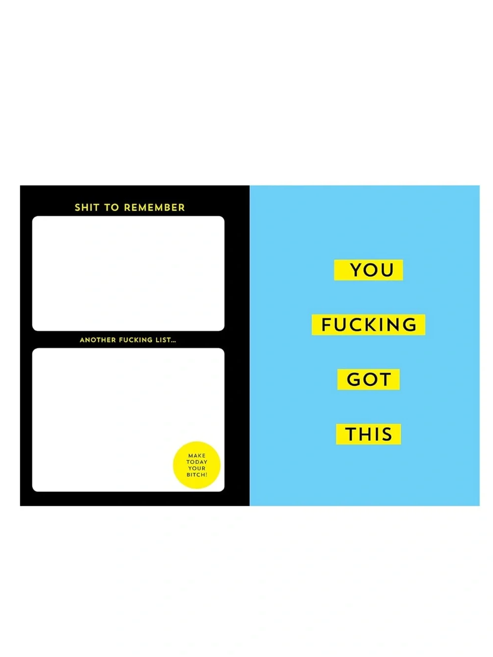 Carpe Diem Journal - Black with Yellow Accent
